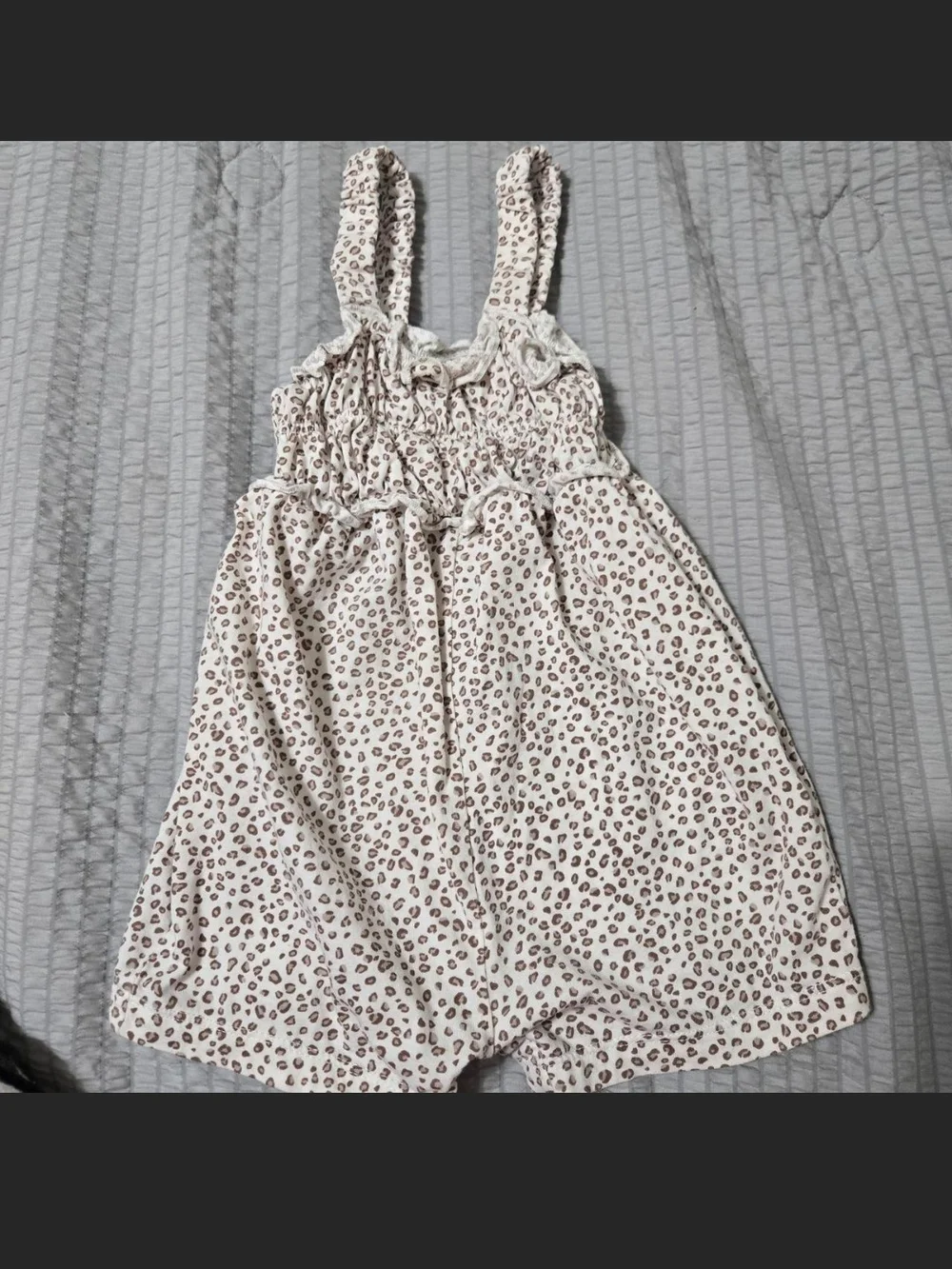 Carter's Cream Floral & Cream Leopard Print Girls One-Piece Bodysuits